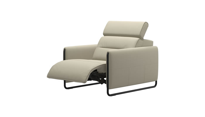 Stressless Emily Power Chair in Paloma Light Grey Leather